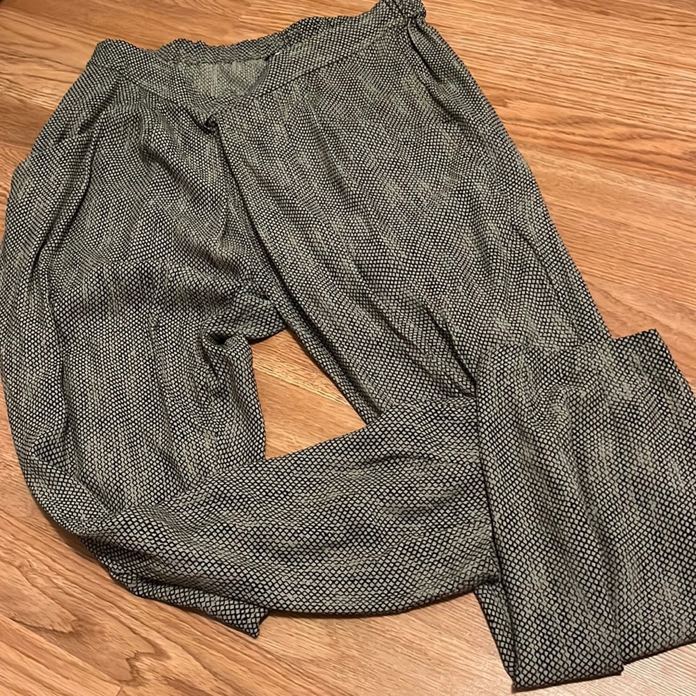 Eileen Fisher silk patterned slouchy pants